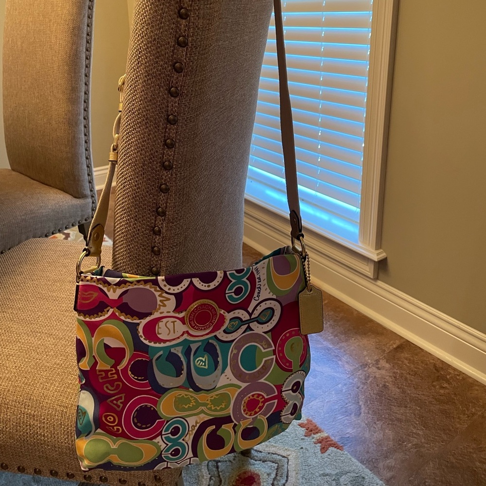 Coach Multi Color Canvas Crossbody